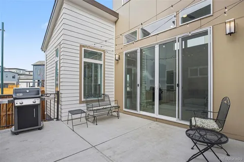 a balcony with furniture and outdoor space