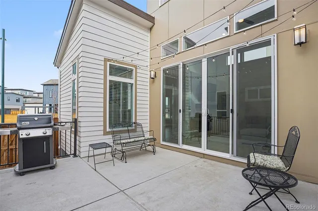 a balcony with furniture and outdoor space