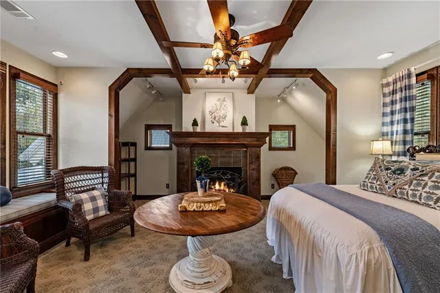 a room with furniture and gym equipment