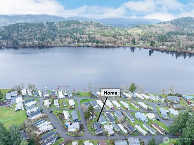 view of lake with mountain view