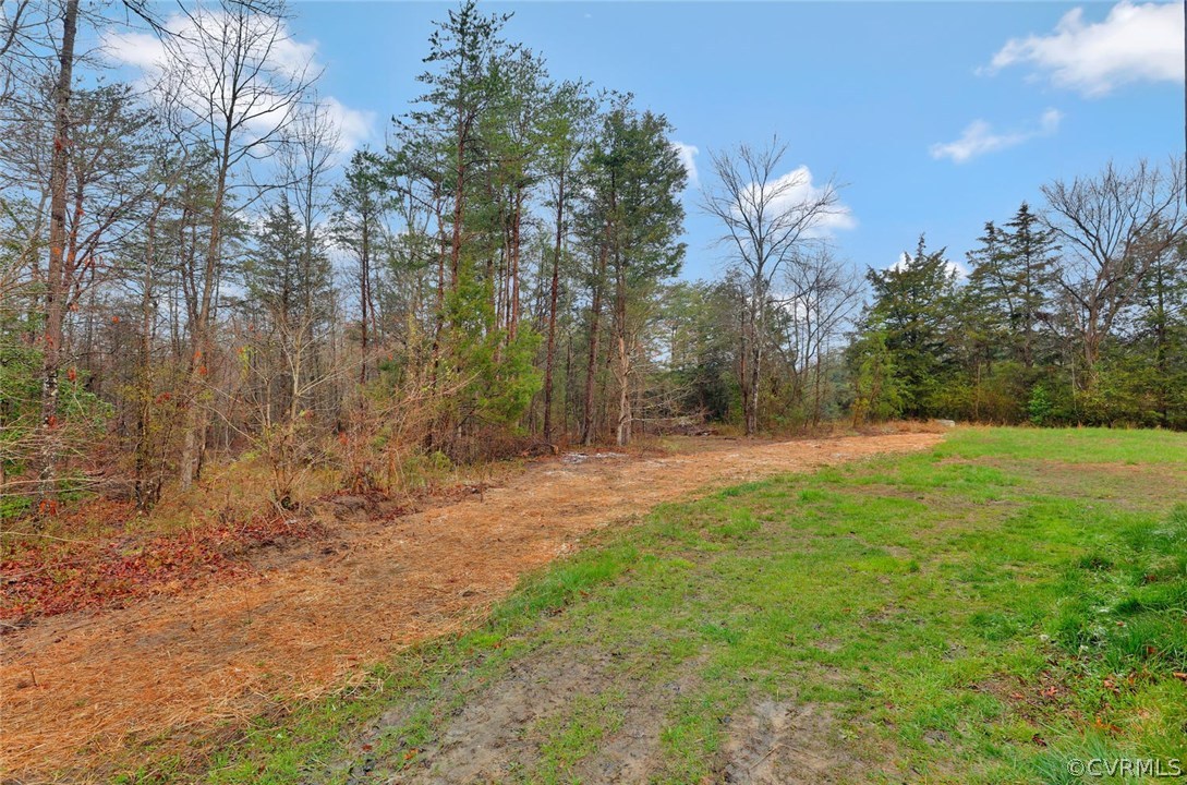 6053 Miles Road Powhatan, VA 23139 - Photo 24 of 25 Open backyard. 4.9 acres, partly cleared, partly w