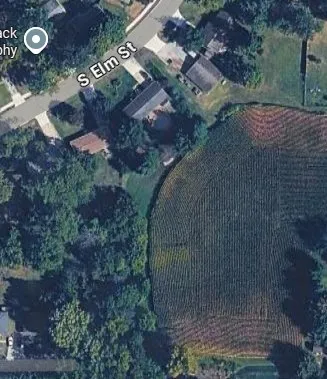 a aerial view of a house