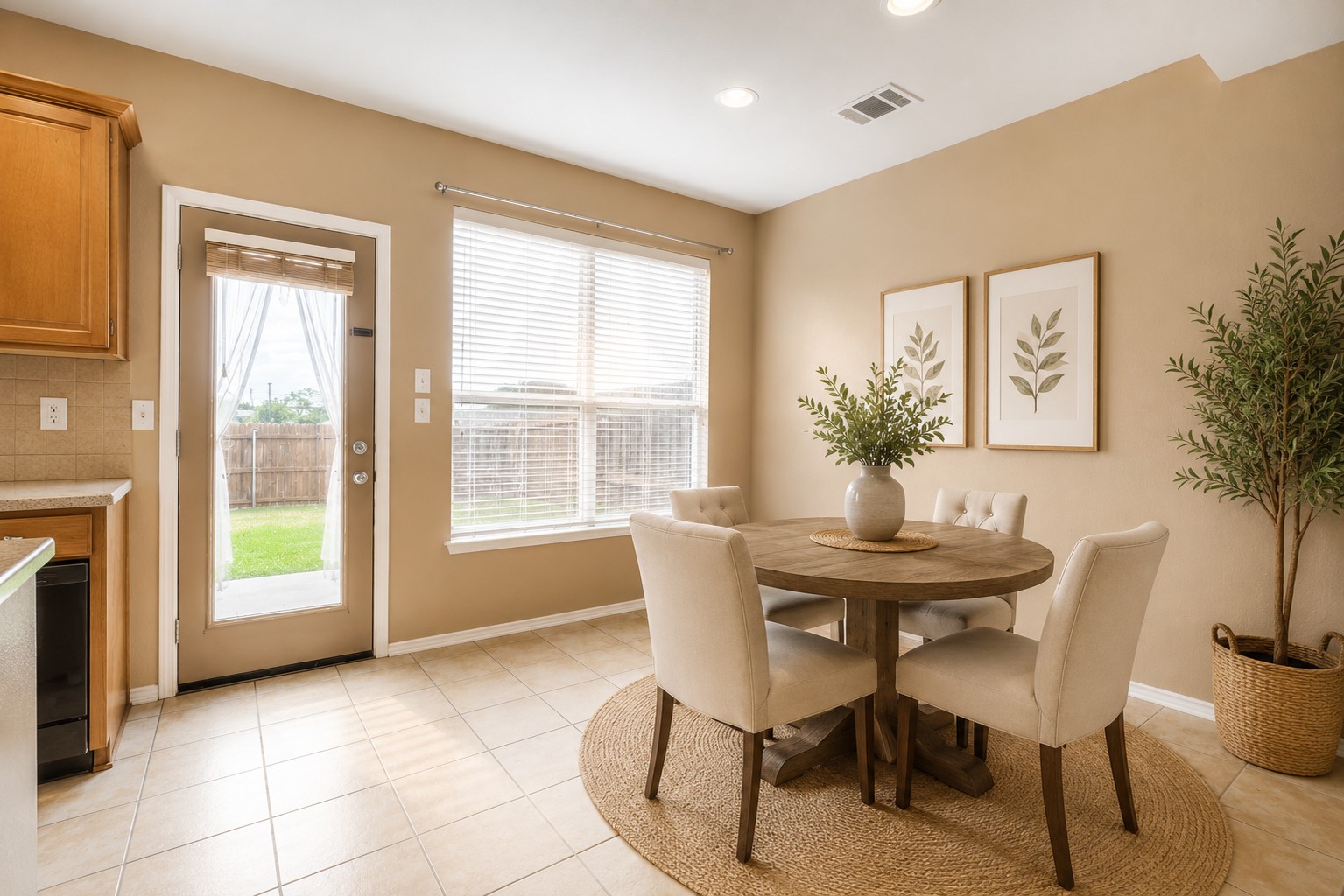 46 Verde Ranch Loop Leander, TX 78641 - Photo 7 of 19 A naturally illuminated breakfast area with backyard access and tiled flooring.