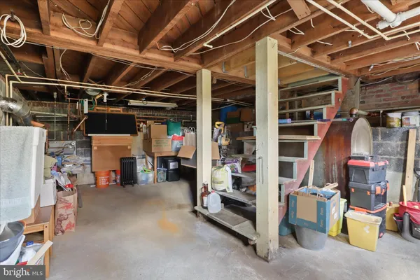 a view of storage and utility room