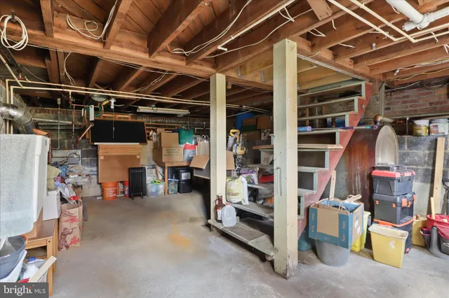 a view of storage and utility room