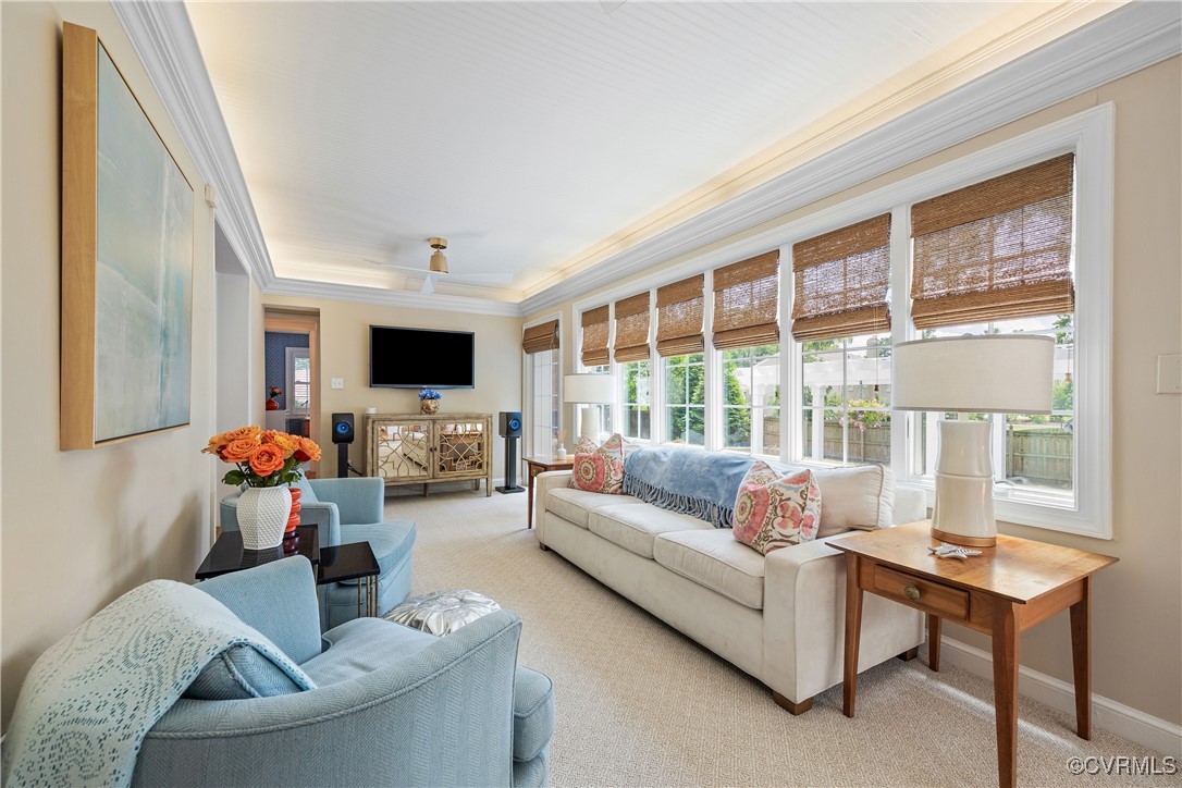 9603 River Road Henrico, VA 23229 - Photo 20 of 50 a living room with furniture and a flat screen tv