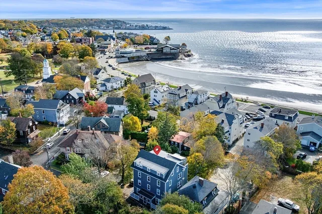 an aerial view of a city