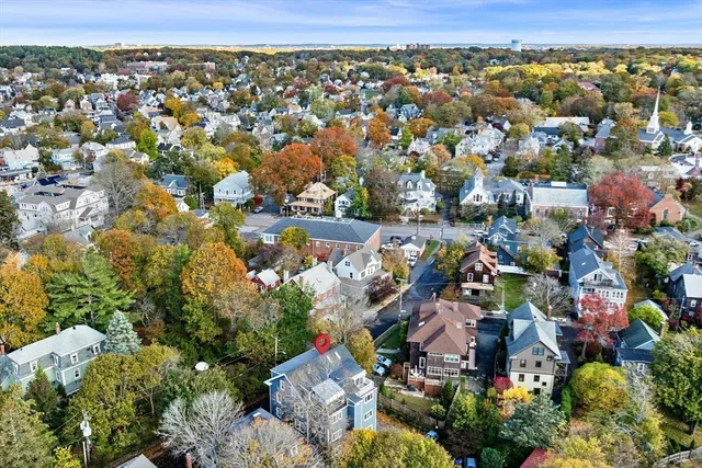 an aerial view of a city