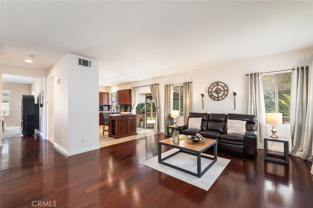 1430 Baldwin Drive Corona, CA 92881 - Photo 17 of 61 a living room with furniture and wooden floor