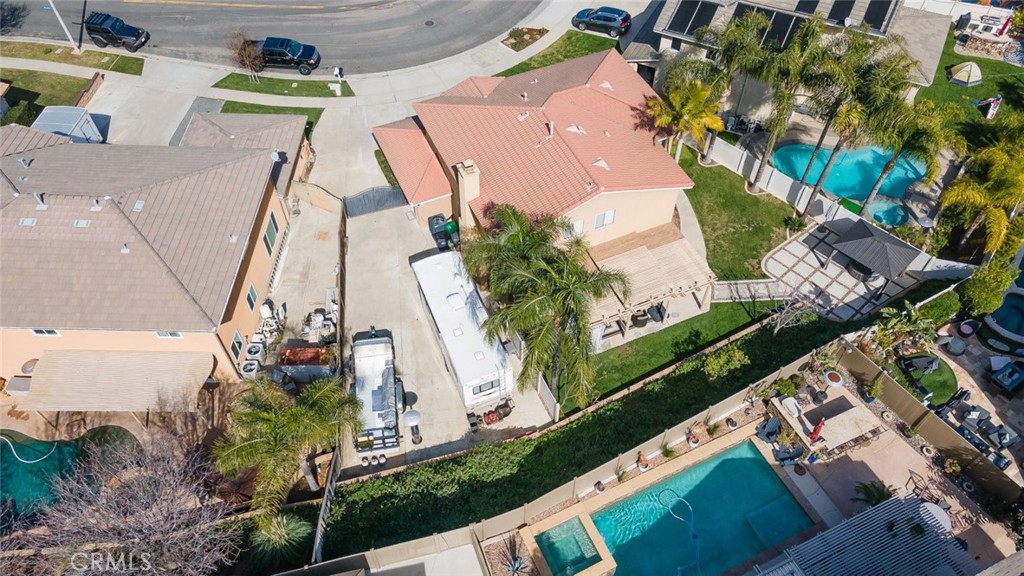1430 Baldwin Drive Corona, CA 92881 - Photo 57 of 61 an aerial view of a house with a yard and potted plants