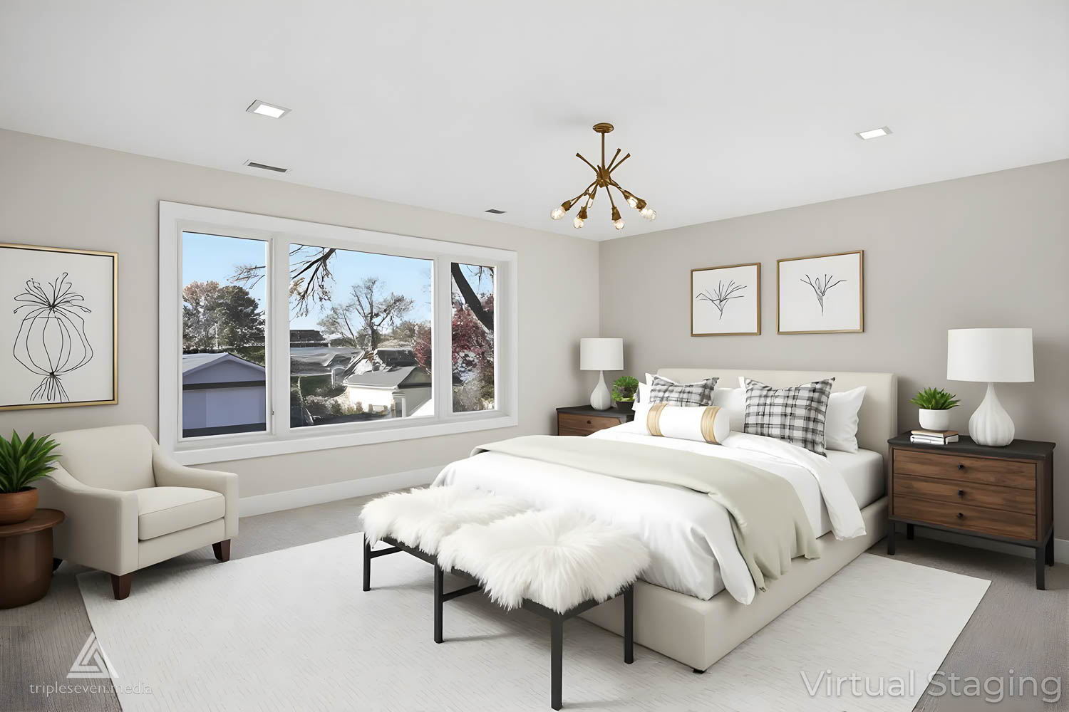 500 North Fairview Avenue Mount Prospect, IL 60056 - Photo 26 of 49 a bedroom with a large bed and a couch