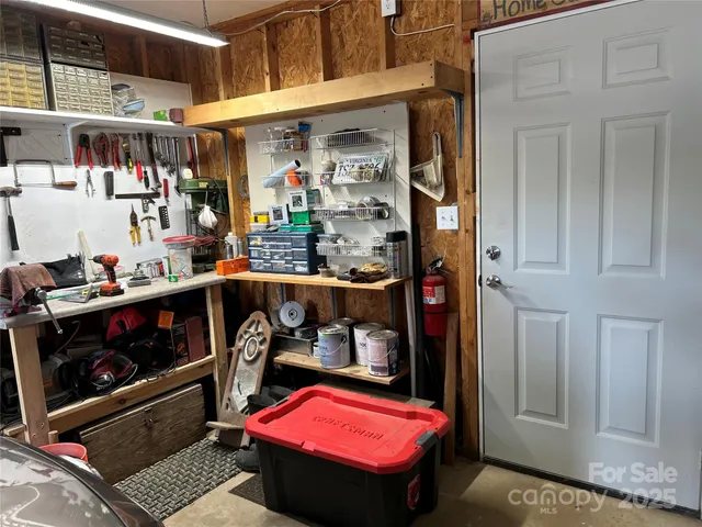 a room with storage and utility