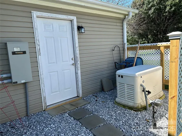 a view of a door and outdoor space