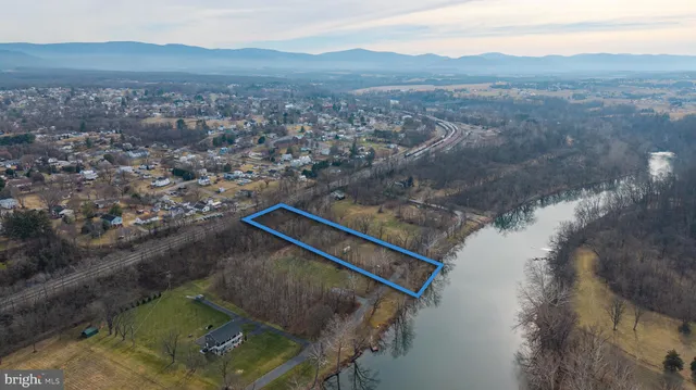 a view of a lake with a mountain