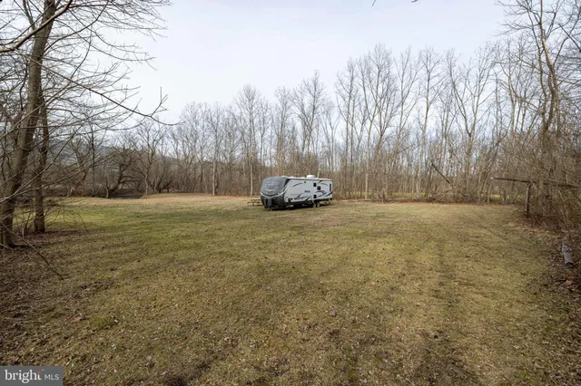 a view of outdoor space with deck and trees