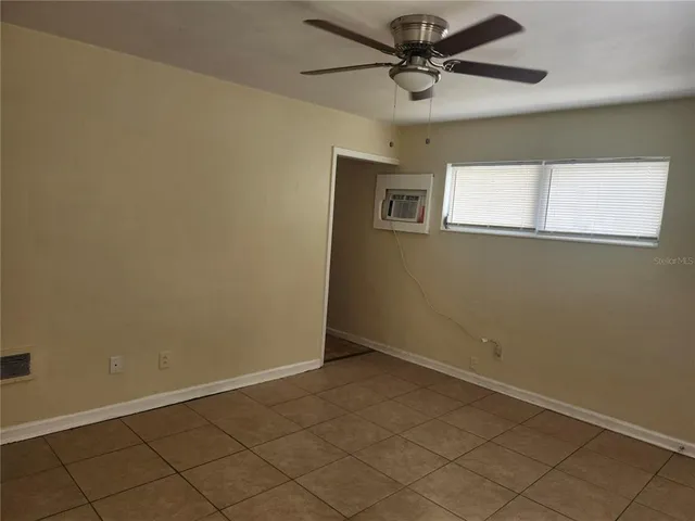 an empty room with a window