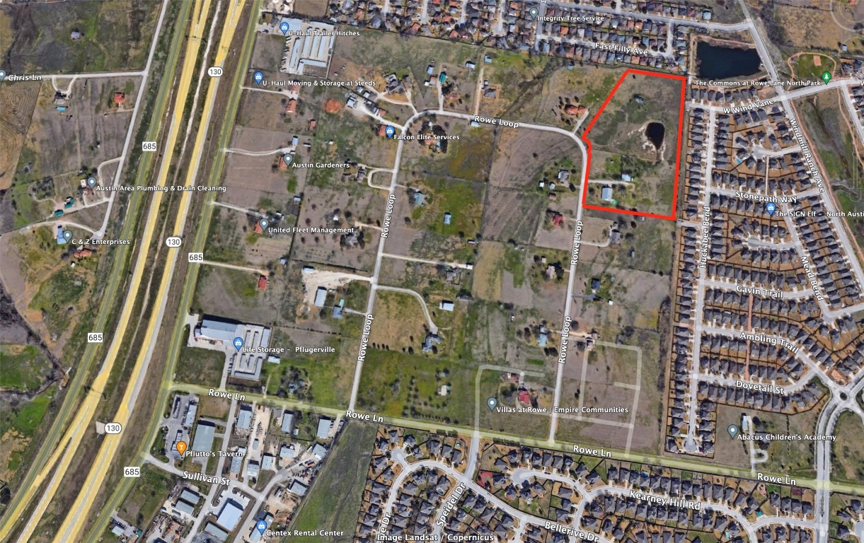 Aerial overview of property's location