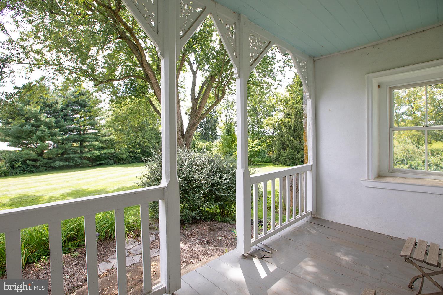 385 Albright Road Kutztown, PA 19530 - Photo 7 of 36 a view of backyard with large trees and plants