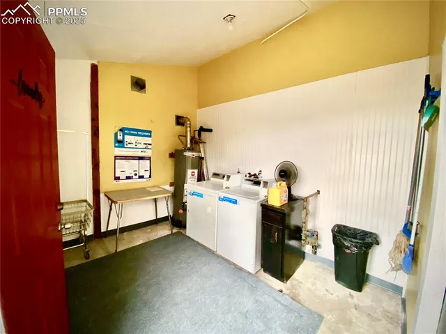 a room with storage and utility