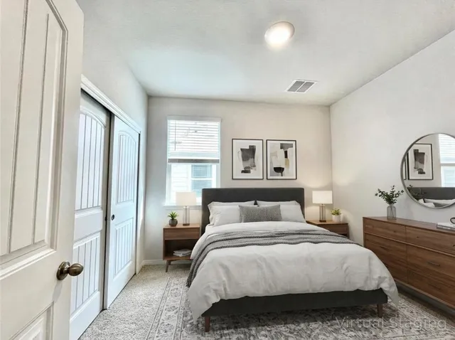 an empty room with a window