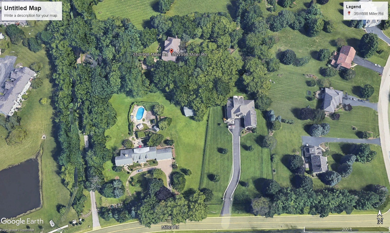35W998 Miller Road Dundee, IL 60102 - Photo 2 of 33 an aerial view of residential house with outdoor space and trees all around
