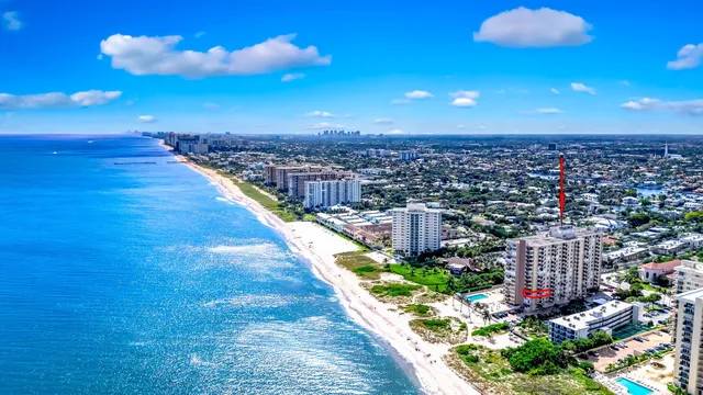 a view of a city with tall buildings