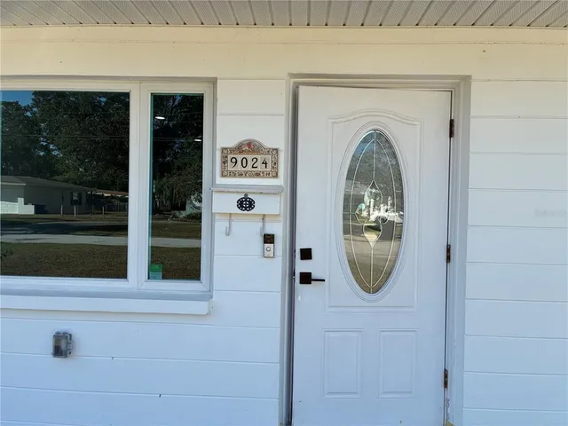 a front view of a house with entryway