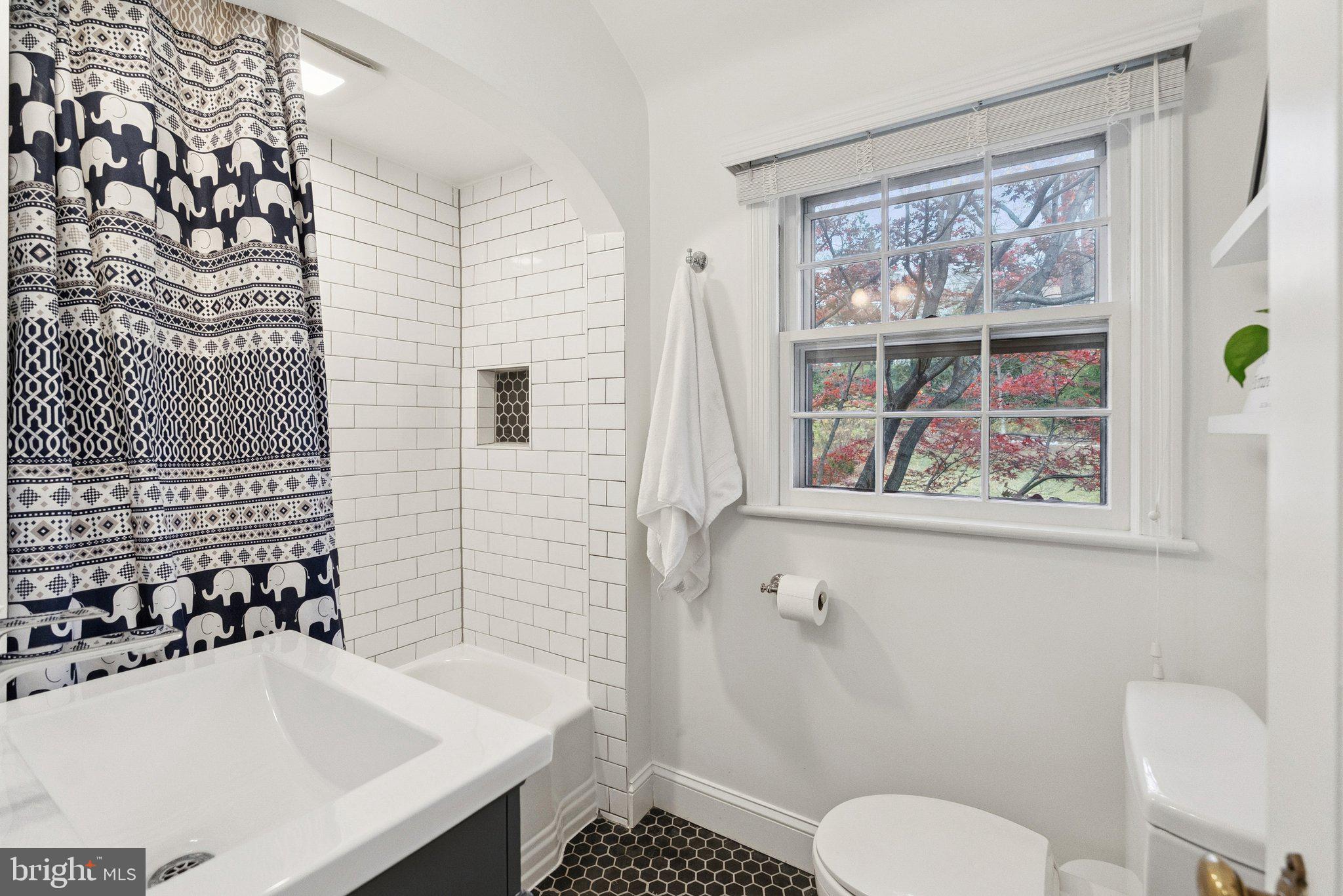3231 Beech Street Northwest Washington, DC 20015 - Photo 17 of 29 a bathroom with a sink toilet and window