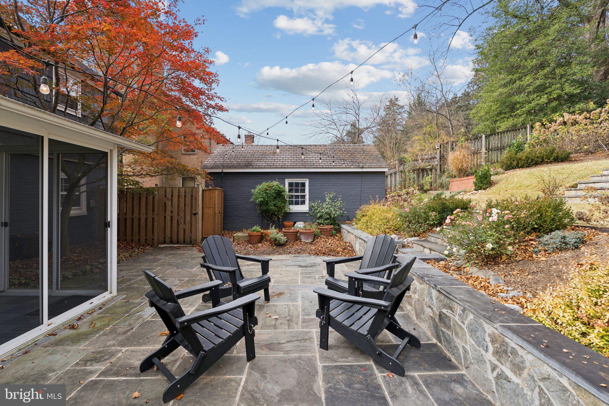3231 Beech Street Northwest Washington, DC 20015 - Photo 24 of 29 a view of a patio with table and chairs and potted plants