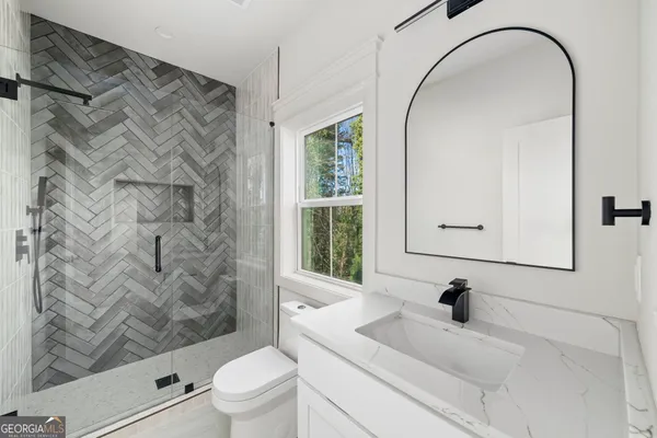 a room with table and couch