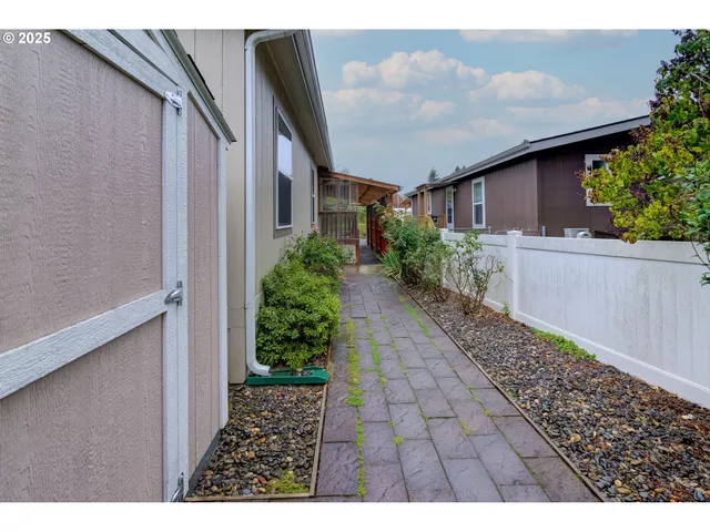 a backyard of a house