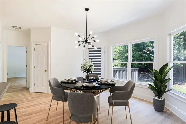 a living room with furniture and a couch