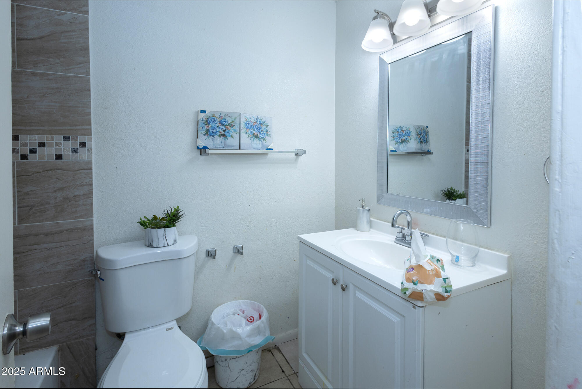 6826 South 8th Street Phoenix, AZ 85042 - Photo 14 of 22 a bathroom with a sink mirror vanity and a toilet