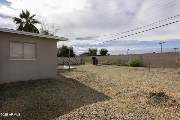 a backyard of a house