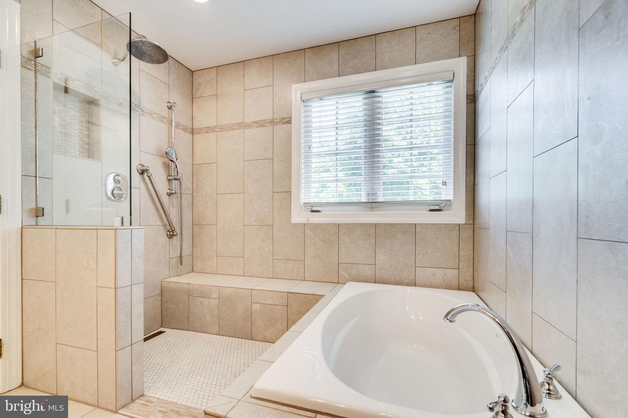 6485 Topsails Lane Springfield, VA 22150 - Photo 33 of 62 Master Bath Tub and Walk-in Shower