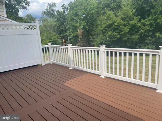 a view of a wooden deck