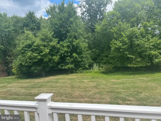 a view of a lake from a yard