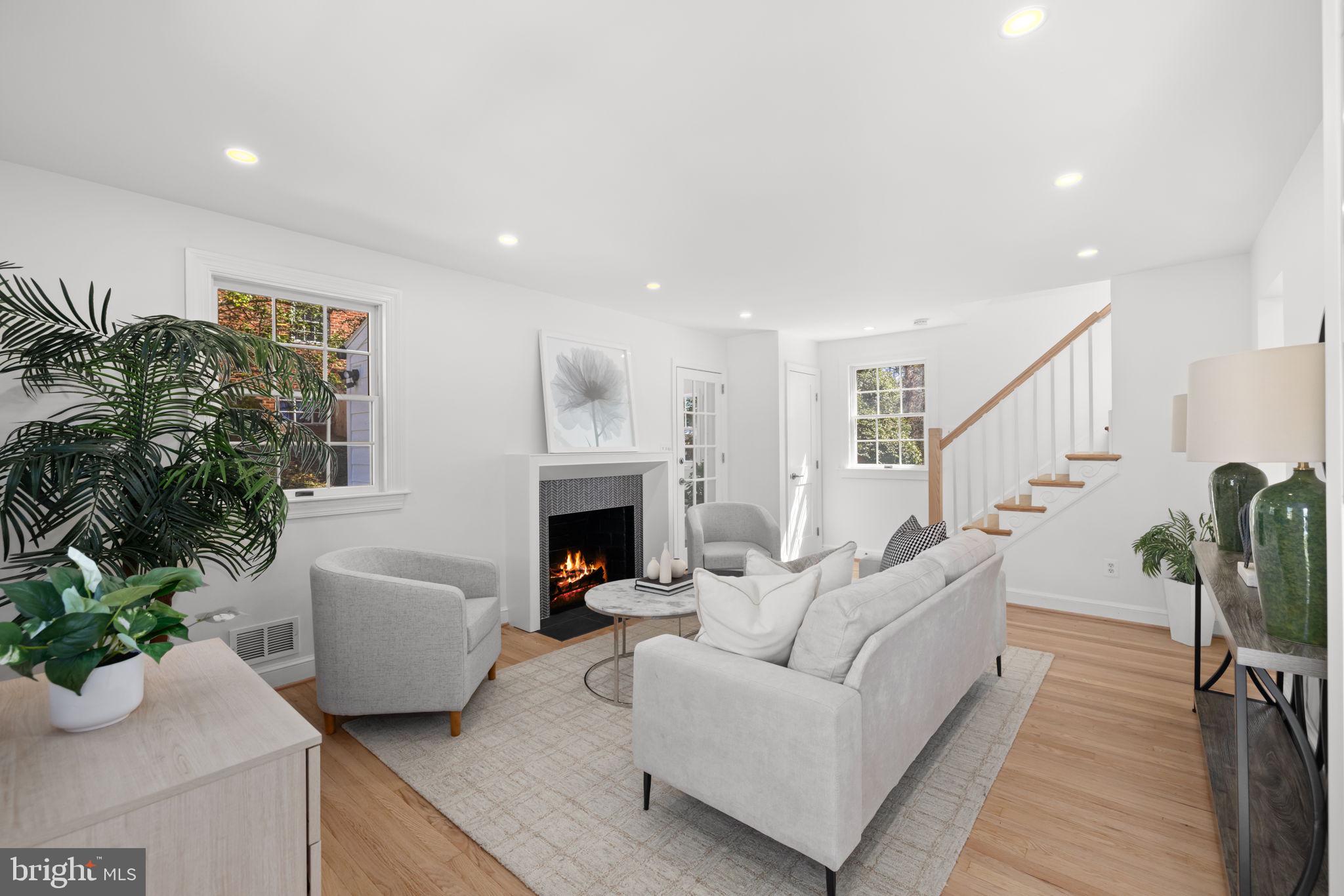 2612 Spencer Road Chevy Chase, MD 20815 - Photo 4 of 36 Restored wood-burning fireplace