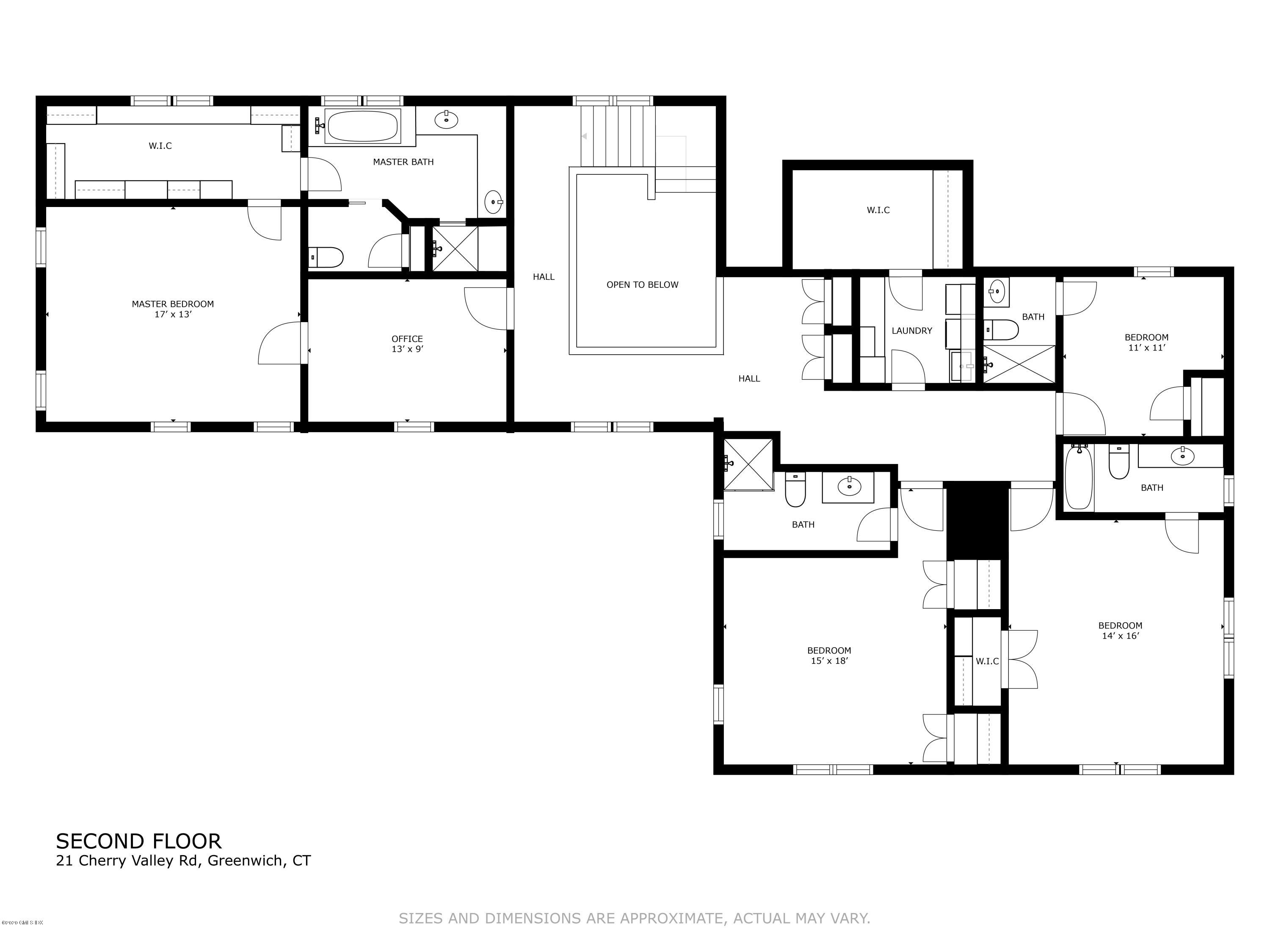 21 Cherry Valley Road Greenwich, CT 06831 - Photo 31 of 31 21 Cherry Valley Rd 2nd flr - FLOOR PLAN