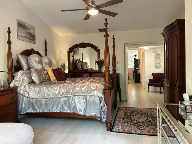 a view of a dining room with furniture window and outdoor view