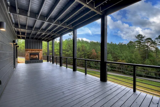 a view of outdoor space with wooden deck and outdoor space
