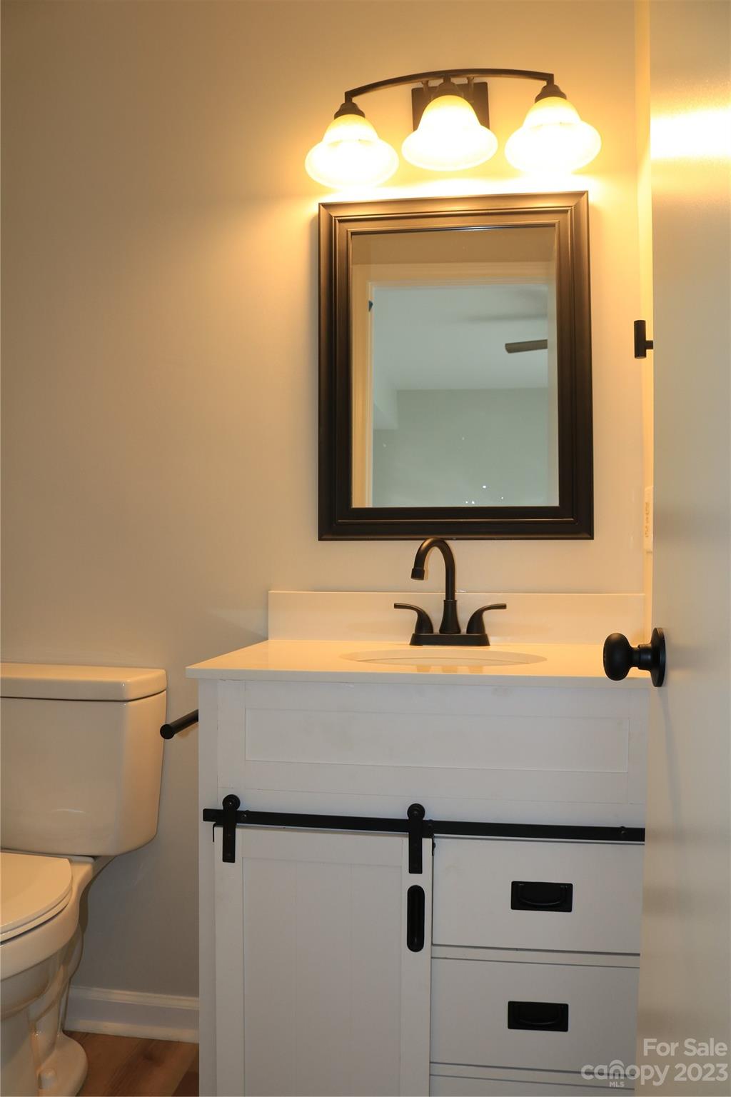 11011 Harrowfield Road Charlotte, NC 28226 - Photo 18 of 24 a bathroom with a sink and a mirror