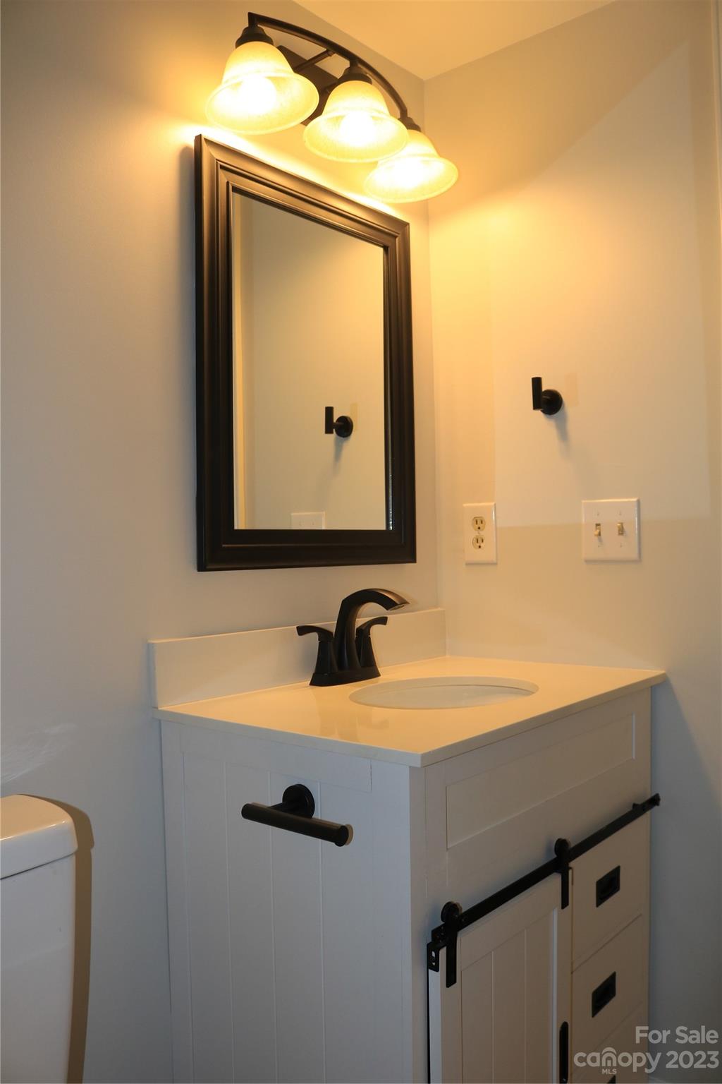11011 Harrowfield Road Charlotte, NC 28226 - Photo 23 of 24 a bathroom with a sink and a mirror