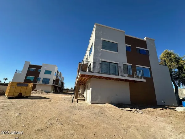 a front view of a building with street