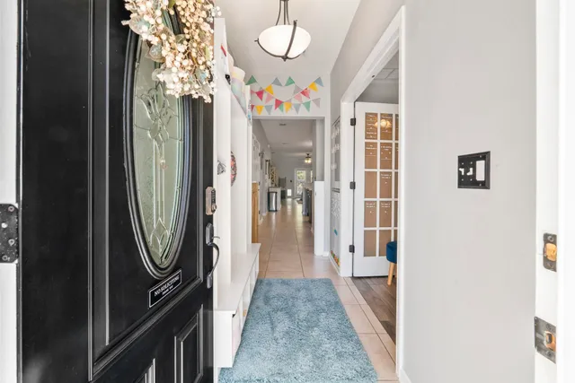 workspace with wooden floor and mirror