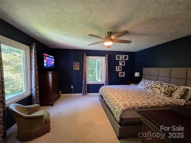 a bedroom with a bed and dresser