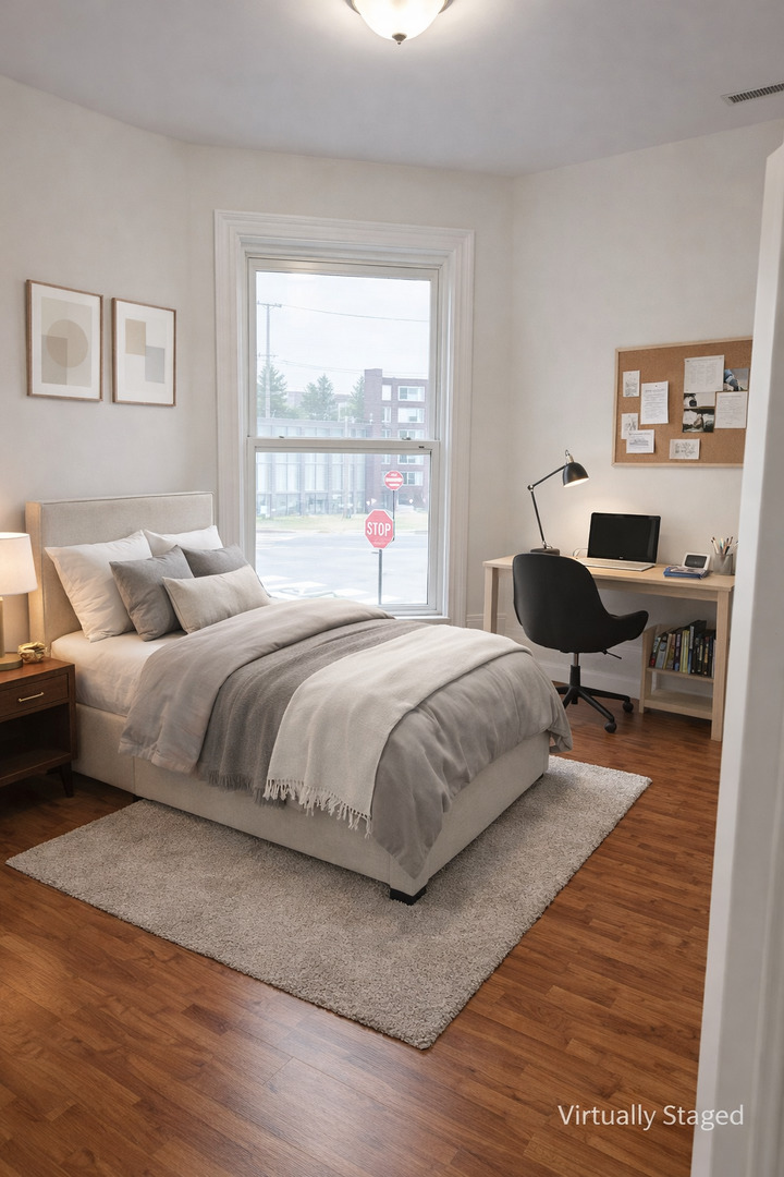 539 West 119th Street Chicago, IL 60628 - Photo 16 of 19 a bedroom with a bed and wooden floor