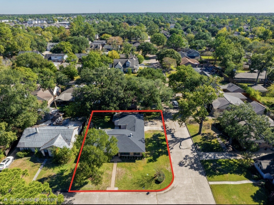 4402 Fallbrook Drive Houston, TX 77018 - Photo 26 of 29 an aerial view of house with yard