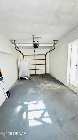 a view of a indoor garage