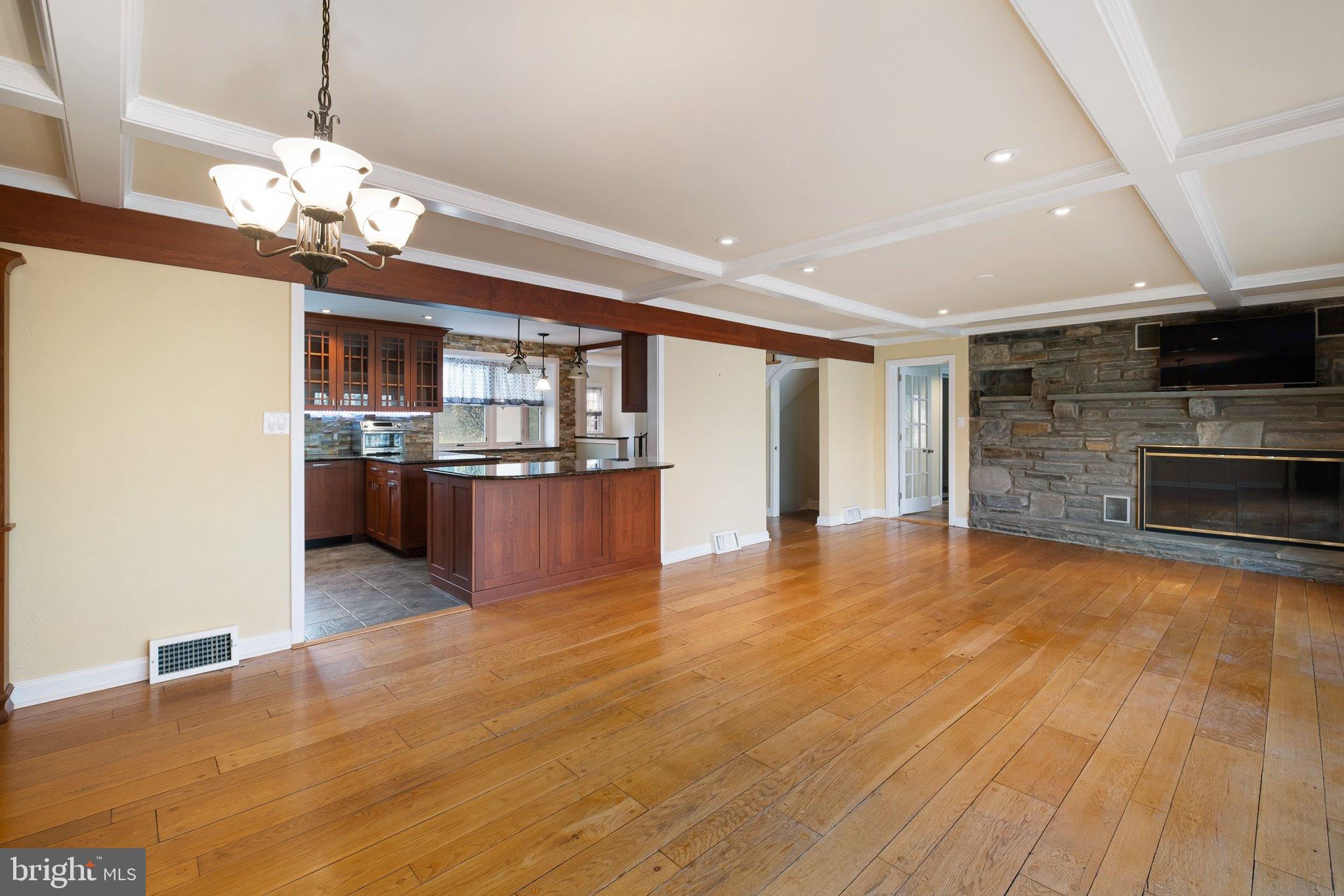 370 Marple Road Broomall, PA 19008 - Photo 25 of 46 a view of a kitchen with a sink and an empty room